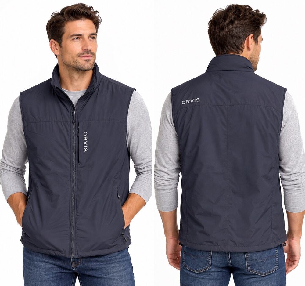 Orvis Men’s Large PrimaLoft Polartec Insulated Full Zip Vest gray